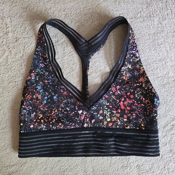 Lululemon Find Focus Bra Flowerescent Multi/Black size 6 - Picture 2 of 8